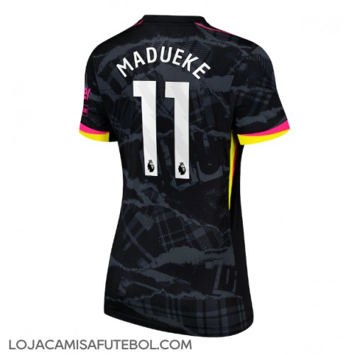 Camisa de Futebol Chelsea Noni Madueke #11 Equipamento Alternativo Mulheres 2024-25 Manga Curta